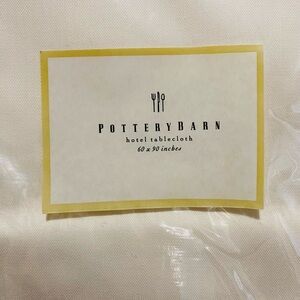 Vintage Pottery Barn Hotel Collection Tablecloth 60” X 90” 100% Cotton linens
